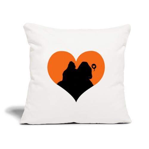 Gorilla Love - Throw Pillow Cover 17.5” x 17.5”