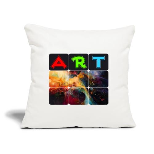 Waves of Art - Throw Pillow Cover 17.5” x 17.5”