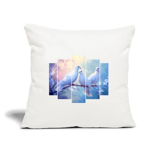 Symbols of Peace and Serenity - Throw Pillow Cover 17.5” x 17.5”