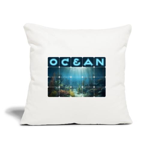 Ocean: Beneath the Surface - Throw Pillow Cover 17.5” x 17.5”
