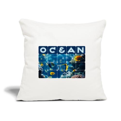 Ocean: Underwater Radiance - Throw Pillow Cover 17.5” x 17.5”