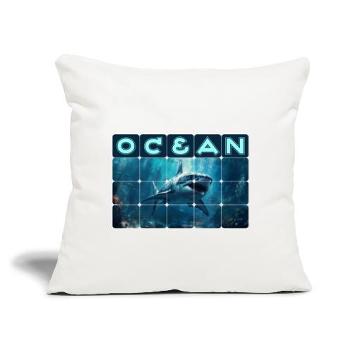 Ocean: Predator's Domain - Throw Pillow Cover 17.5” x 17.5”