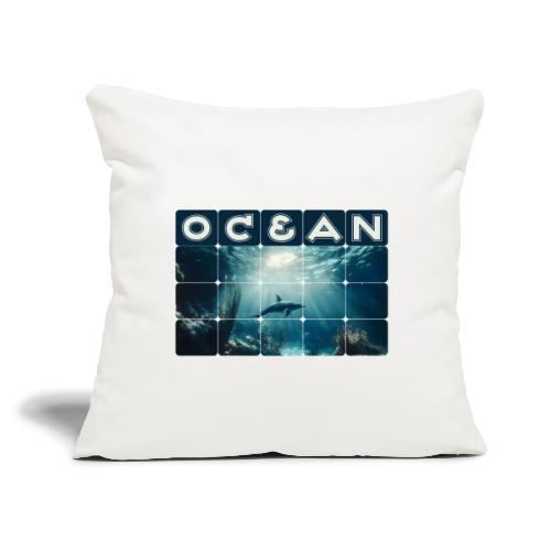 Ocean: Dolphin’s Serenity - Throw Pillow Cover 17.5” x 17.5”