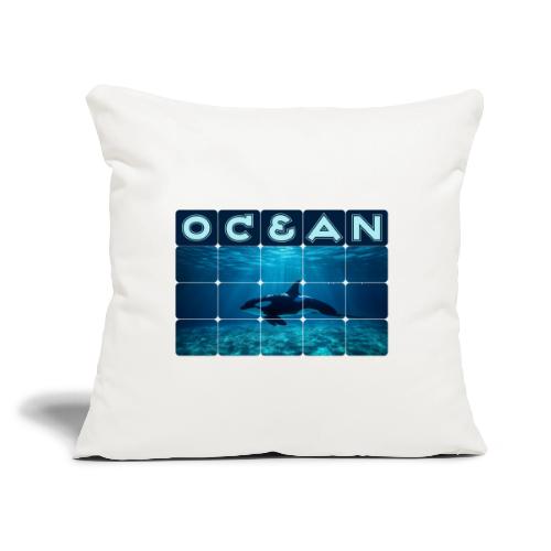 Ocean: Orca in Motion - Throw Pillow Cover 17.5” x 17.5”