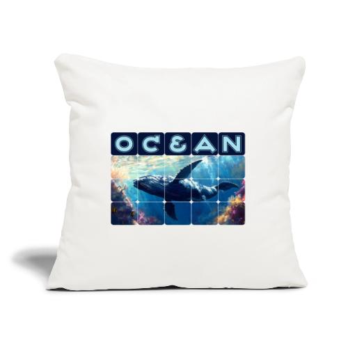 Ocean: Majestic Deep - Throw Pillow Cover 17.5” x 17.5”