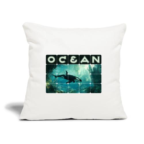 Ocean: Silent Hunter - Throw Pillow Cover 17.5” x 17.5”