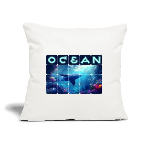 Ocean: Whale’s Path - Throw Pillow Cover 17.5” x 17.5”