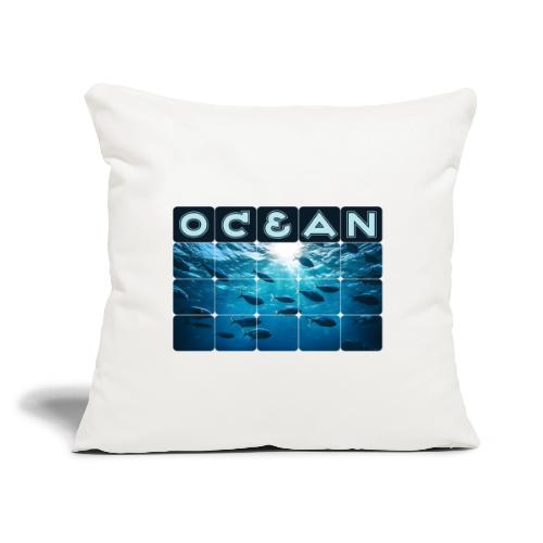 Ocean: Silver Tide - Throw Pillow Cover 17.5” x 17.5”