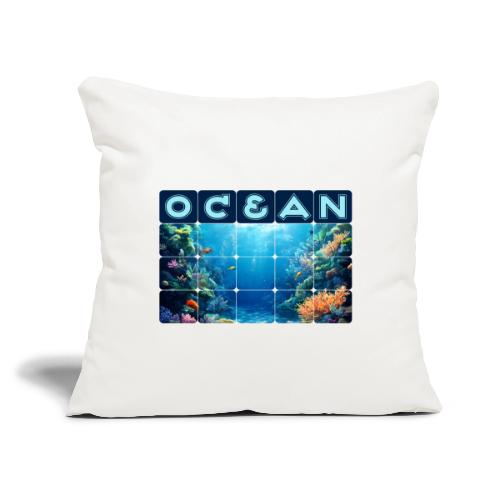 Ocean: Tropical Drift - Throw Pillow Cover 17.5” x 17.5”