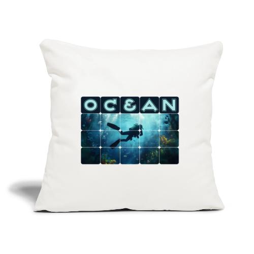 Ocean: Beneath the Blue - Throw Pillow Cover 17.5” x 17.5”