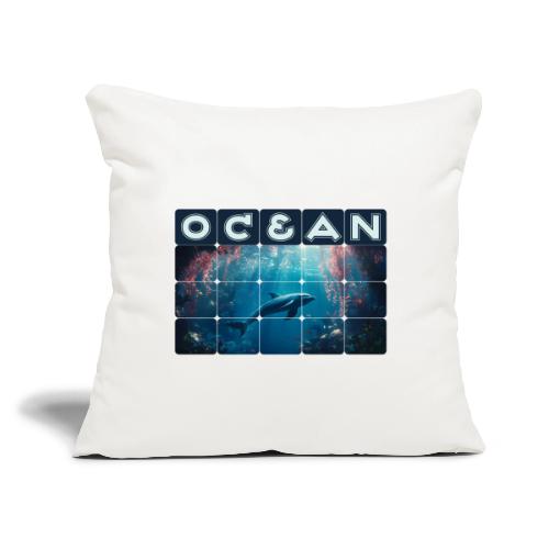 Ocean: Blue Grace - Throw Pillow Cover 17.5” x 17.5”