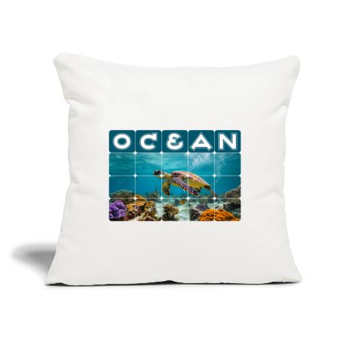 Ocean: Gentle Voyager - Throw Pillow Cover 17.5” x 17.5”