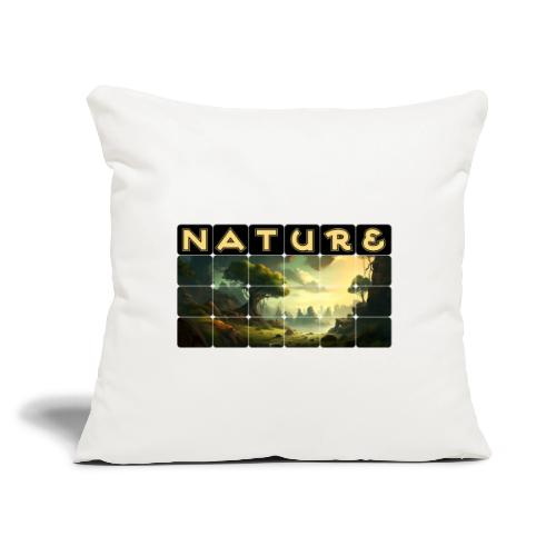 Whispers of Green Peaks - Throw Pillow Cover 17.5” x 17.5”