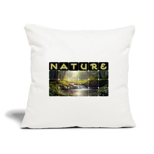 Nature: Verdant Bloom - Throw Pillow Cover 17.5” x 17.5”