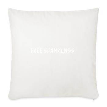 Free Spankings 2 - Throw Pillow Cover 17.5” x 17.5” - natural white - Front