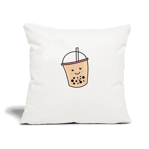 Kawaii Bubble Tea - Throw Pillow Cover 17.5” x 17.5”