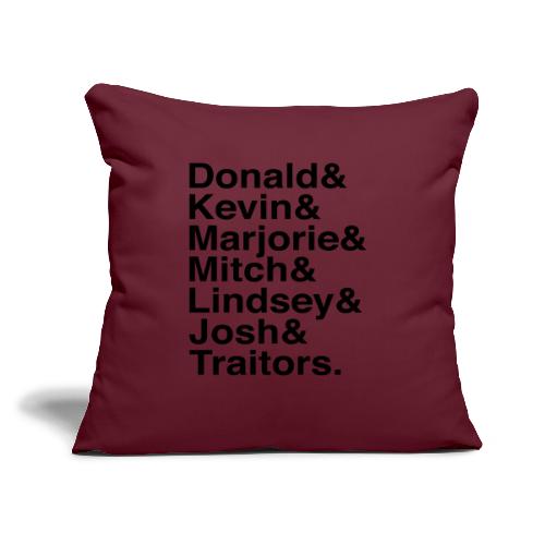 Republican Traitors Name Stack - Throw Pillow Cover 17.5” x 17.5”