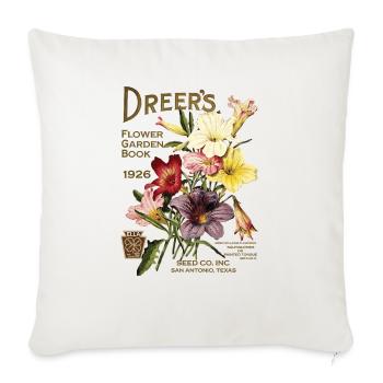90s Vintage cottage core - Throw Pillow Cover 17.5” x 17.5” - natural white - Front