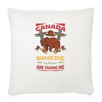 Canada - Throw Pillow Cover 17.5” x 17.5” - natural white - Front