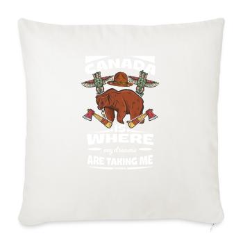 Canada - Throw Pillow Cover 17.5” x 17.5” - natural white - Front