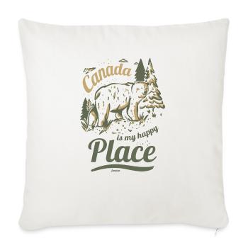 Canada - Throw Pillow Cover 17.5” x 17.5” - natural white - Front