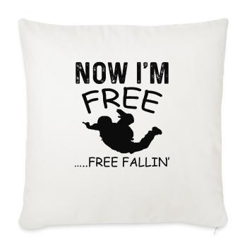 Skydiving Skydiver Skydive Parachuting - Throw Pillow Cover 17.5” x 17.5” - natural white - Front