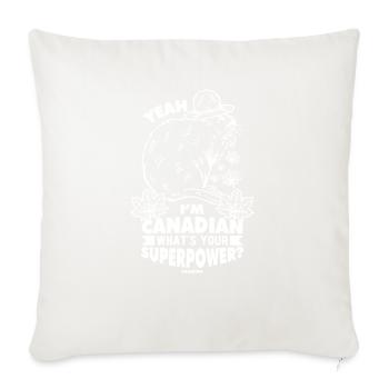 Canada - Throw Pillow Cover 17.5” x 17.5” - natural white - Front