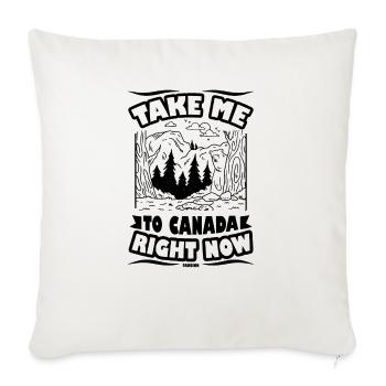 Canada - Throw Pillow Cover 17.5” x 17.5” - natural white - Front