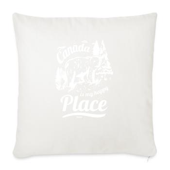 Canada - Throw Pillow Cover 17.5” x 17.5” - natural white - Front