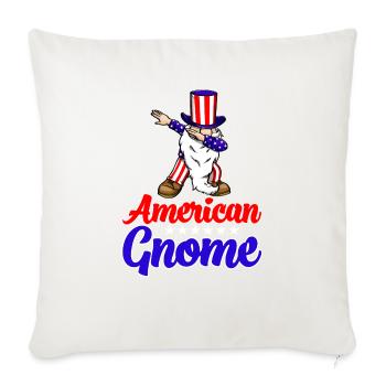 American Gnome - Throw Pillow Cover 17.5” x 17.5” - natural white - Front