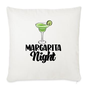 Margarita Night - Throw Pillow Cover 17.5” x 17.5” - natural white - Front