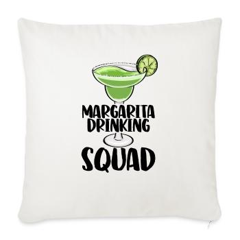 Margarita Drinking Squad - Throw Pillow Cover 17.5” x 17.5” - natural white - Front