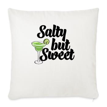 Salty But Sweet - Throw Pillow Cover 17.5” x 17.5” - natural white - Front