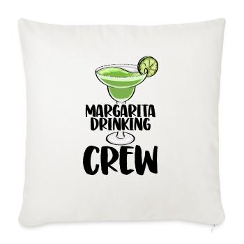 Margarita Drinking Crew - Throw Pillow Cover 17.5” x 17.5” - natural white - Front
