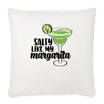 Salty Like My Margarita - Throw Pillow Cover 17.5” x 17.5” - natural white - Front