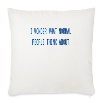 normal people - Throw Pillow Cover 17.5” x 17.5” - natural white - Front