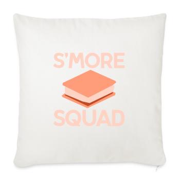 S'more Squad 4 - Throw Pillow Cover 17.5” x 17.5” - natural white - Front