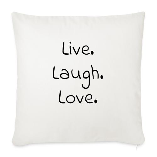 Smoon City_Live laugh love Black - Throw Pillow Cover 17.5” x 17.5”