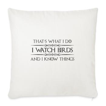 Bird Lovers For Women Men I Like Birds - Bird - Throw Pillow Cover 17.5” x 17.5” - natural white - Front