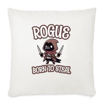 Born To Steal Crow - Throw Pillow Cover 17.5” x 17.5” - natural white - Front