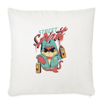 Street Art - Throw Pillow Cover 17.5” x 17.5” - natural white - Front