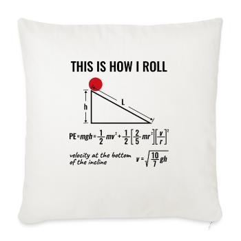 Physicist Physics Velocity Equation This How I Rol - Throw Pillow Cover 17.5” x 17.5” - natural white - Front