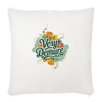 Very Demure Very Mindful Trend Demure & Mindful - Throw Pillow Cover 17.5” x 17.5” - natural white - Front