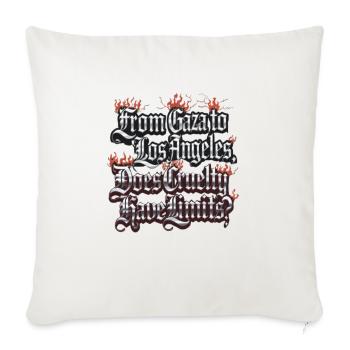 Ongoing Humanitarian Crisis - Throw Pillow Cover 17.5” x 17.5” - natural white - Front