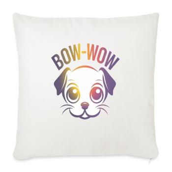 dog loyalty - Throw Pillow Cover 17.5” x 17.5” - natural white - Front