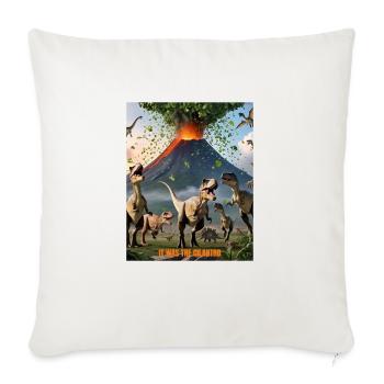 It Was the Cilantro- Funny Dinosaur Design - Throw Pillow Cover 17.5” x 17.5” - natural white - Front