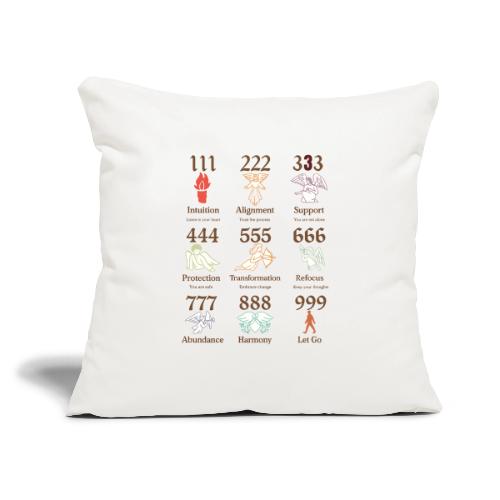 Mystic Angel Numbers Spiritual Symbols on Gildan - Throw Pillow Cover 17.5” x 17.5”