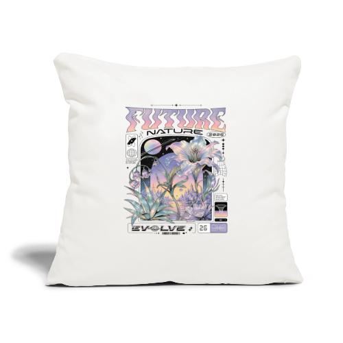 Future Nature Retro-Futuristic - Throw Pillow Cover 17.5” x 17.5”