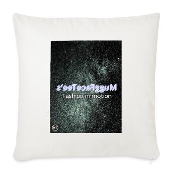 Nebula Glitter Fashion - Throw Pillow Cover 17.5” x 17.5” - natural white - Front