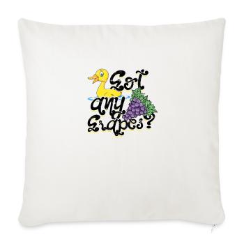 Got any grapes - ducky - Throw Pillow Cover 17.5” x 17.5” - natural white - Front